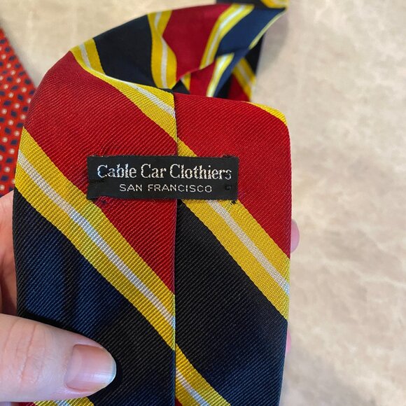 15 High End Patterned Silk Ties Brooks Brothers, YSL, Valentino, Hastings - Picture 10 of 15